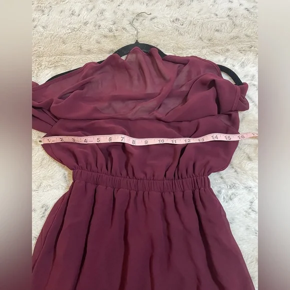 Show me your Mumu Burgundy spaghetti strap Maxi Dress XS - Picture 9 of 9